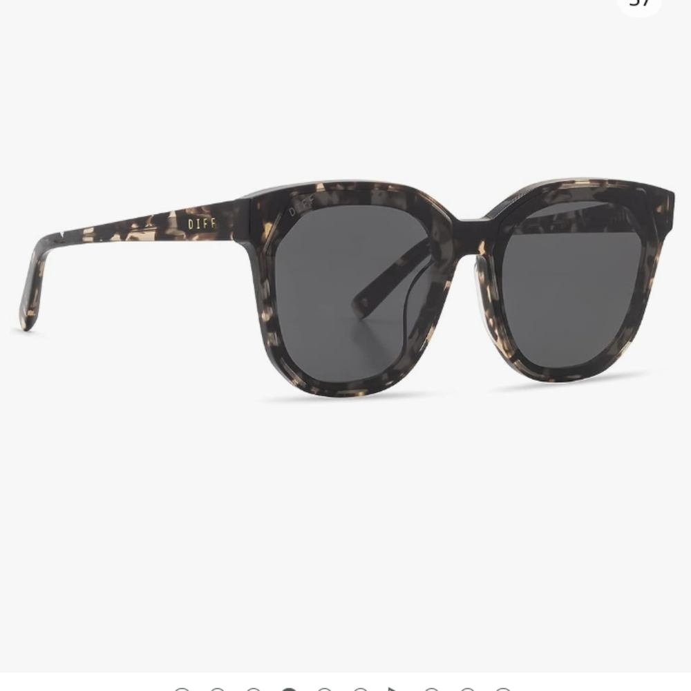 DIFF Gia Designer Oversized Sunglasses for Women UV400 Protection, Tortoise Fram